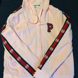 VS PINK ZIP UP SWEATERSHIRT
